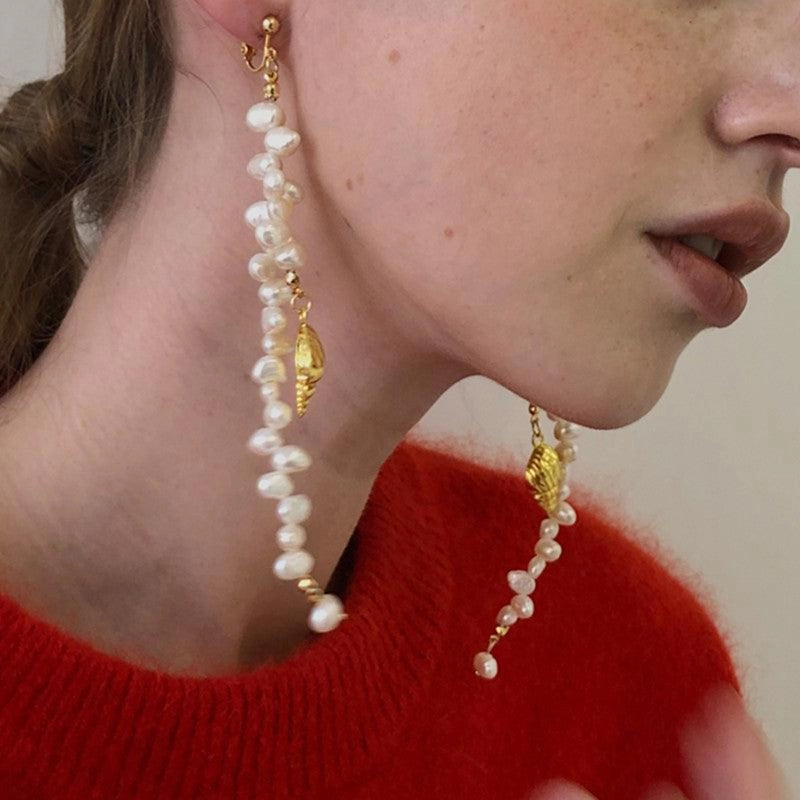 Long Natural Pearl EarringsNiche And Exquisite 