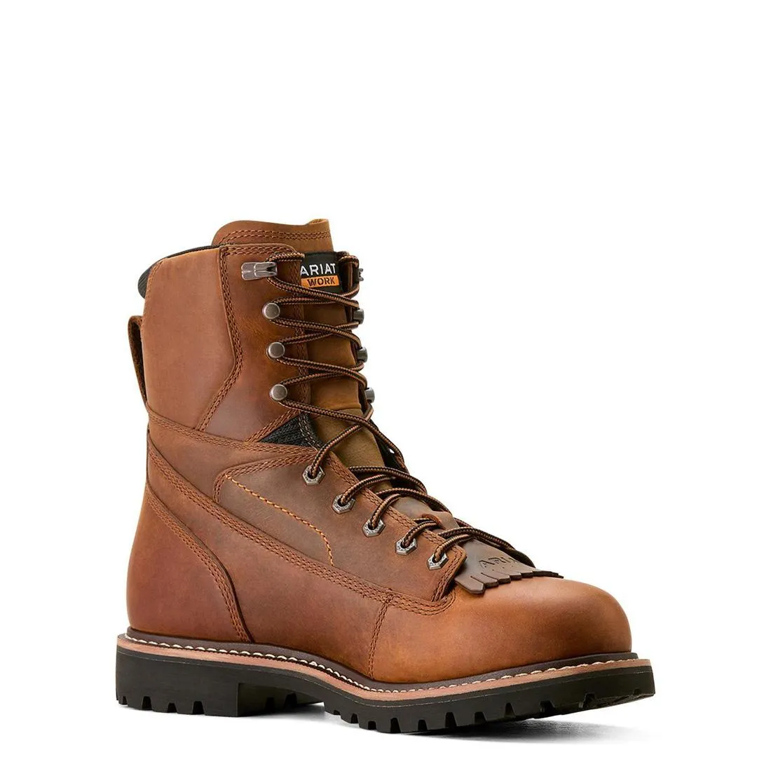 Longview Shock Shield 8 Zoll wasserdichter Sicherheitsstiefel mit weicher Zehenkappe in Kupferbraun