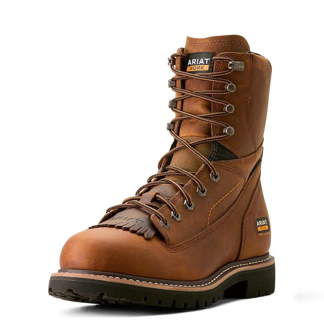 Longview Shock Shield 8 Zoll wasserdichter Sicherheitsstiefel mit weicher Zehenkappe in Kupferbraun