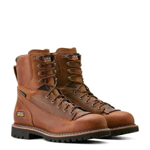 Longview Shock Shield 8 Zoll wasserdichter Sicherheitsstiefel mit weicher Zehenkappe in Kupferbraun