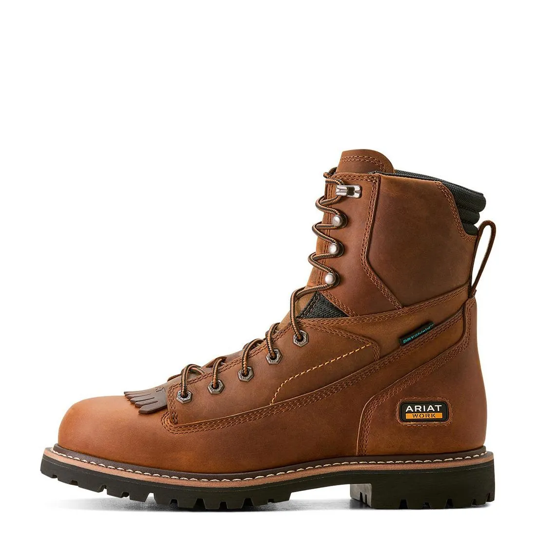Longview Shock Shield 8 Zoll wasserdichter Sicherheitsstiefel mit weicher Zehenkappe in Kupferbraun