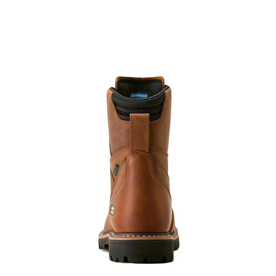 Longview Shock Shield 8 Zoll wasserdichter Sicherheitsstiefel mit weicher Zehenkappe in Kupferbraun