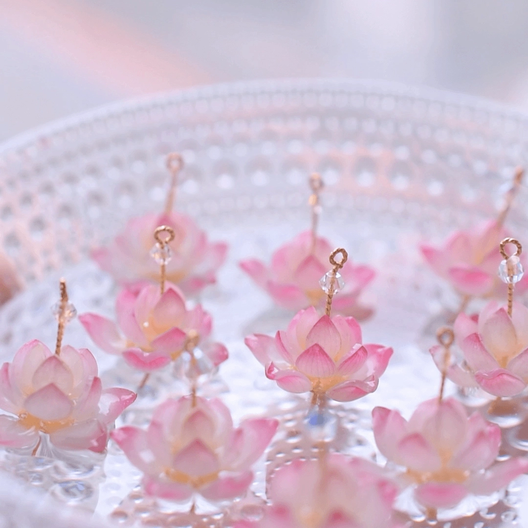 Lotus Ancient Style Guofeng Hanfu Temperament Sterling Silver Ear Line Ear Clip