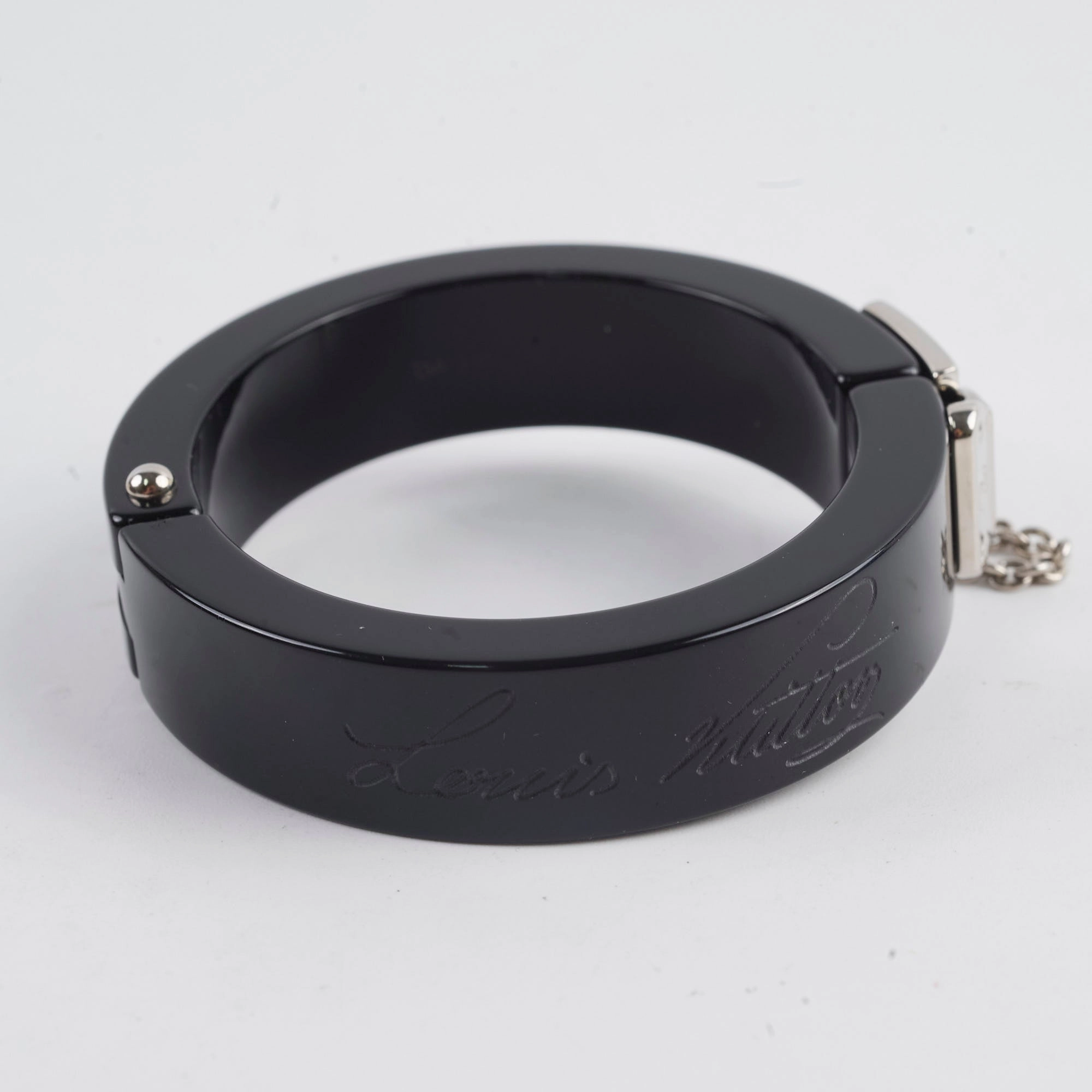 Louis Vuitton Acrylic Silver Bangle