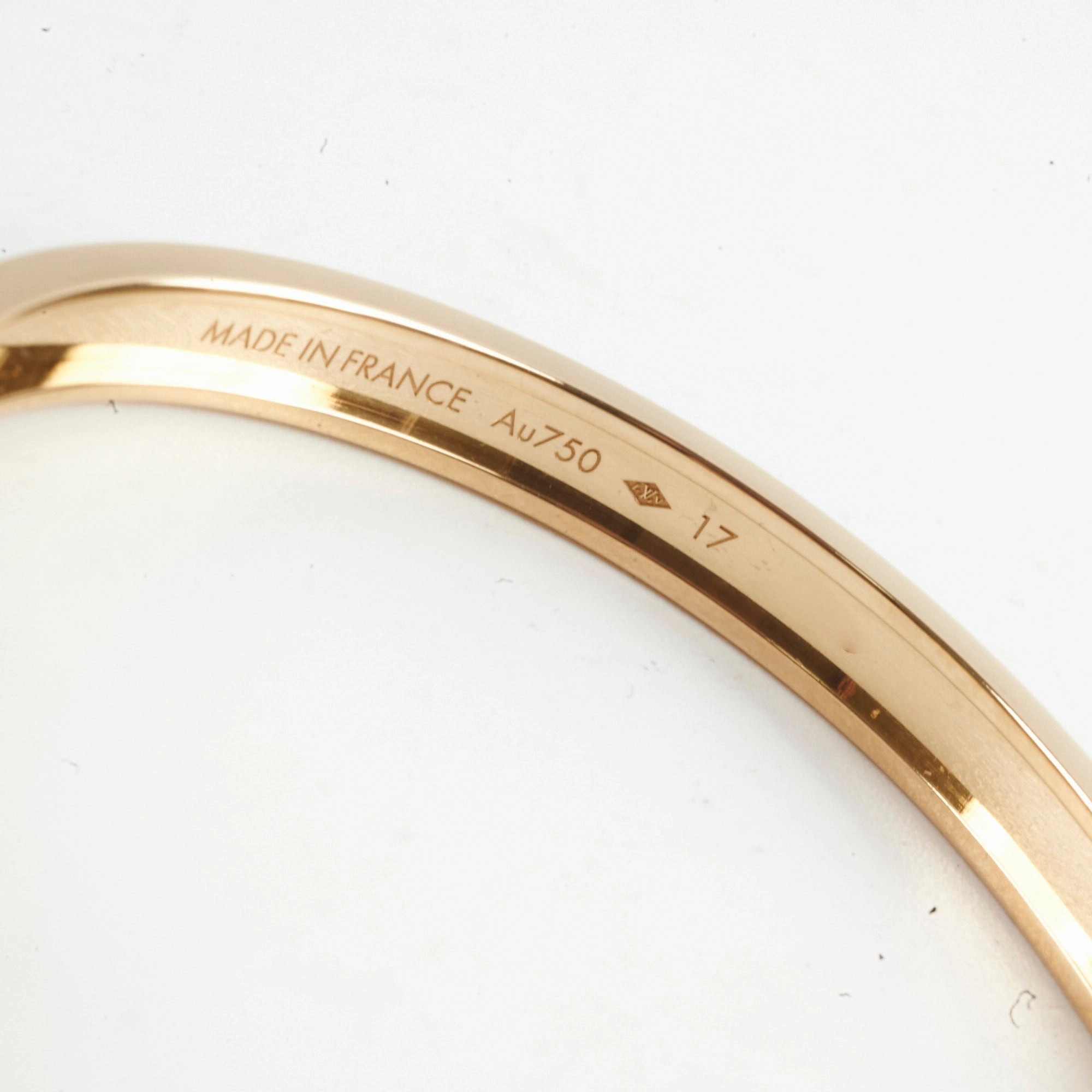 Louis Vuitton Empreinte Bangle Yellow Gold Size 17 (M)