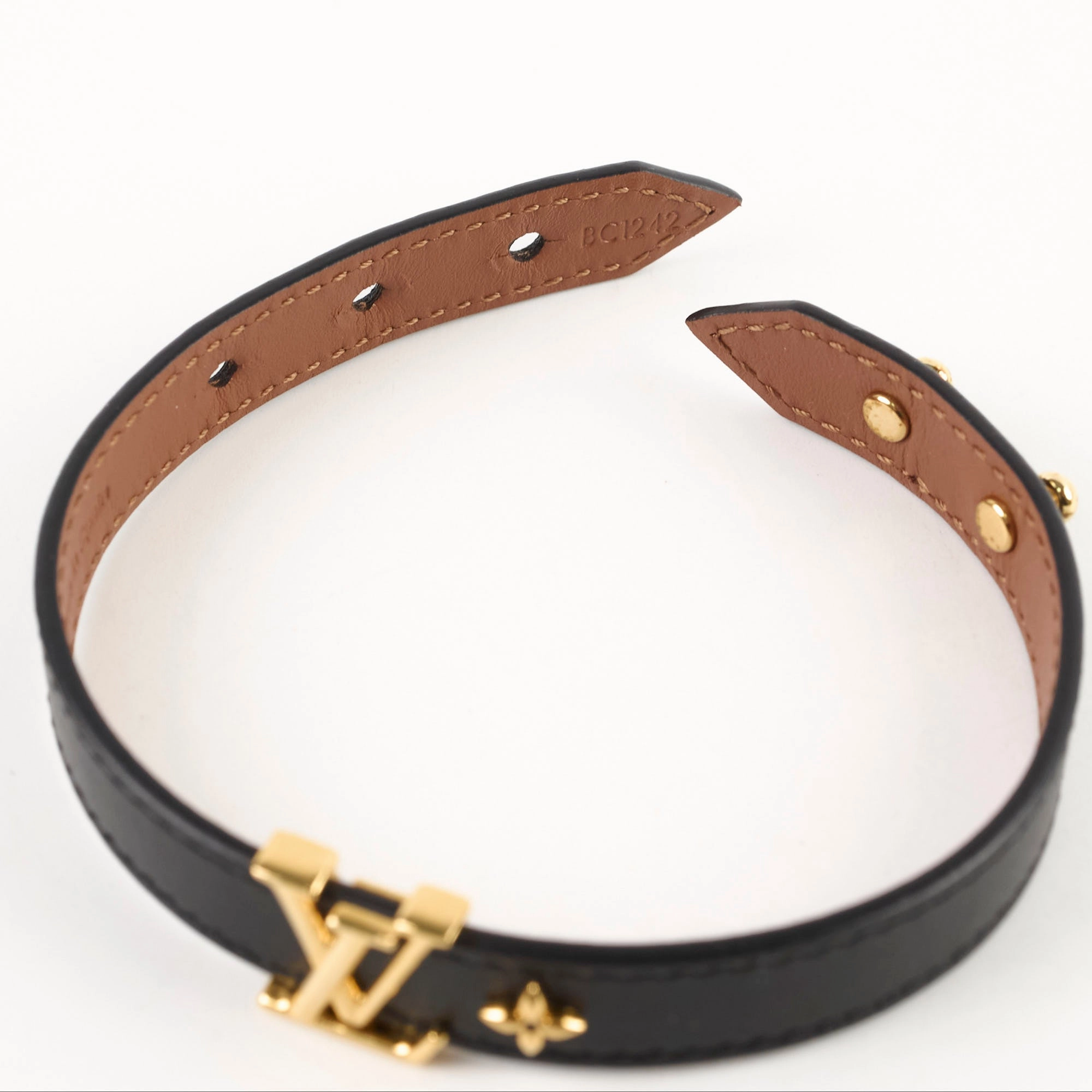 Louis Vuitton Leather Bracelet Black