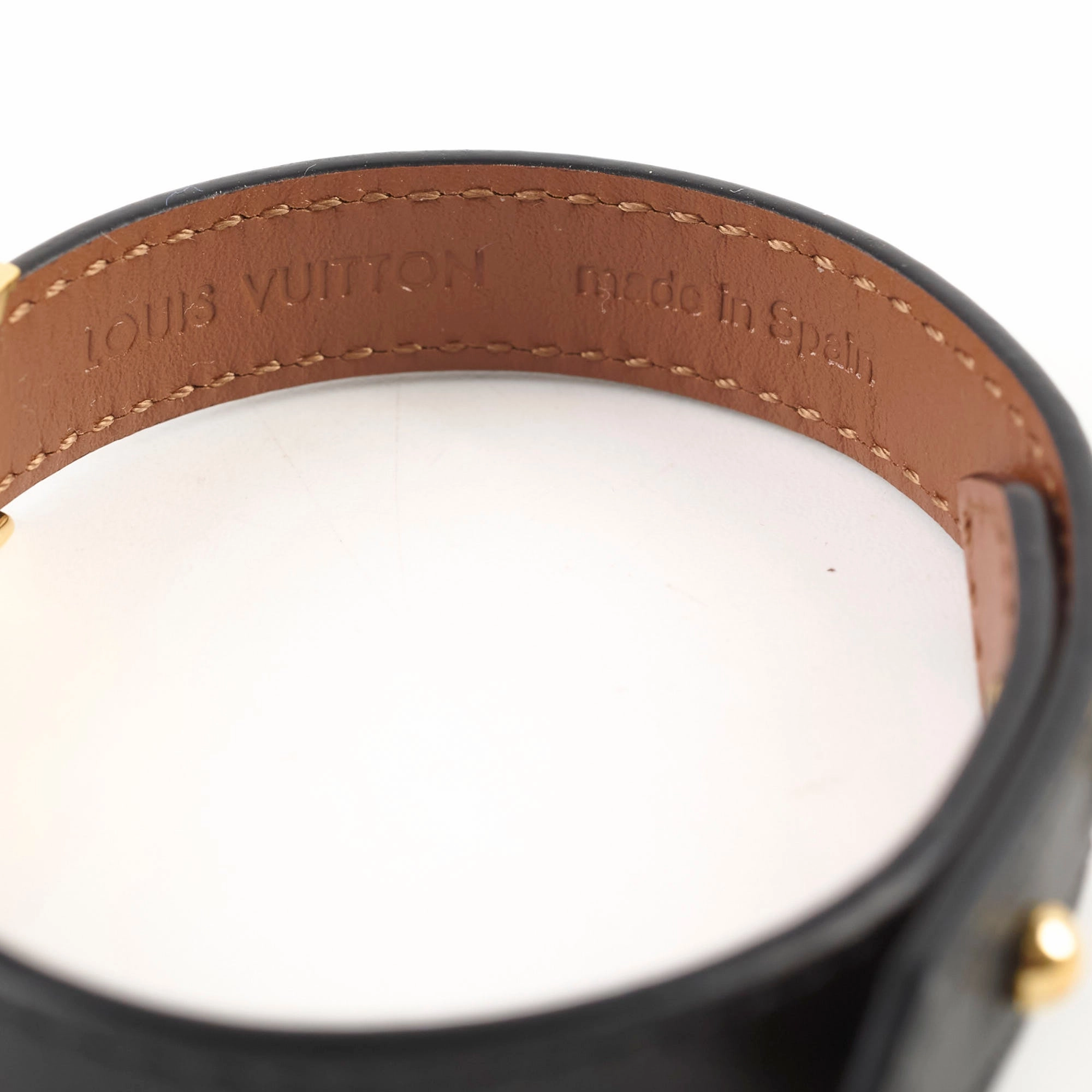 Louis Vuitton Leather Bracelet Black