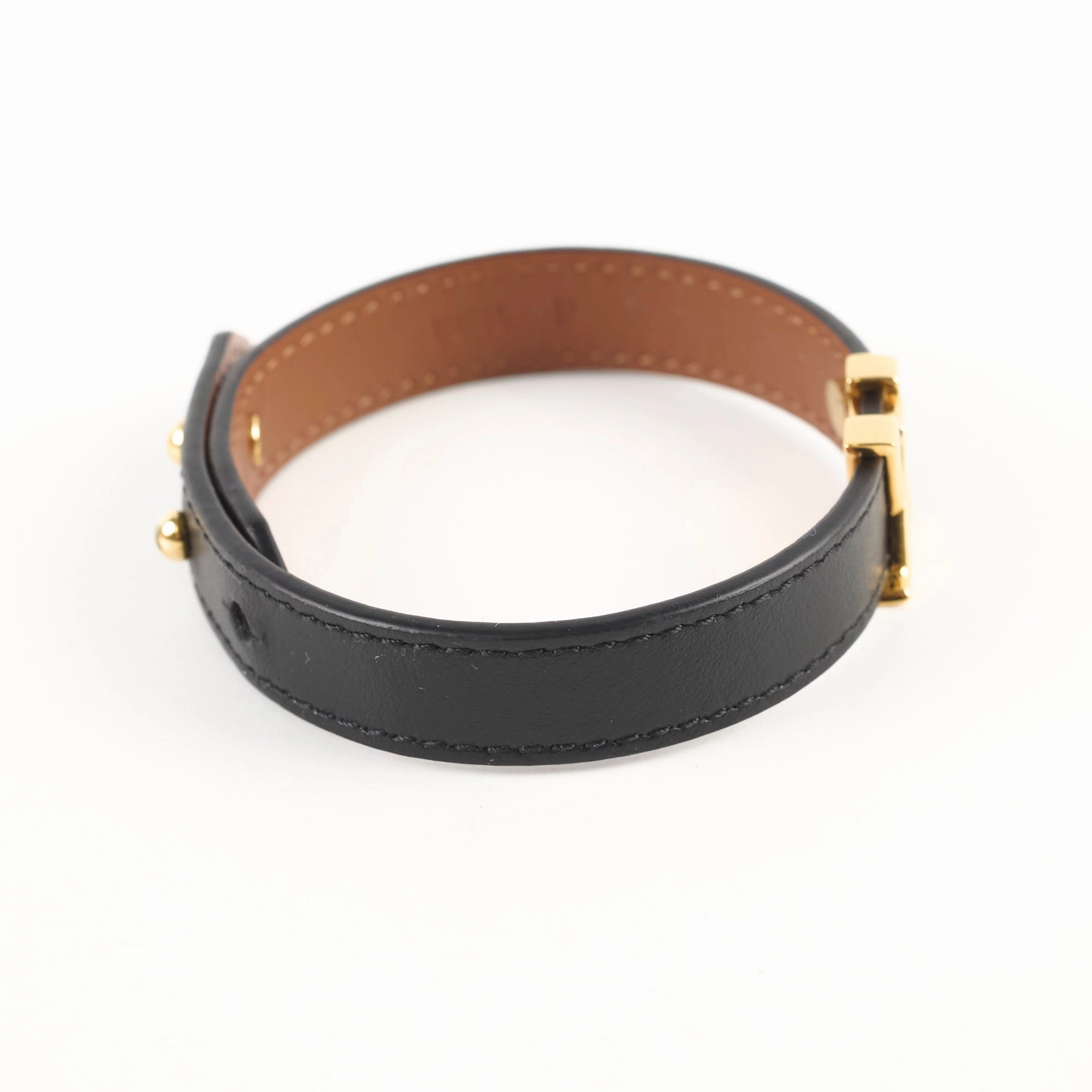 Louis Vuitton Leather Bracelet Black