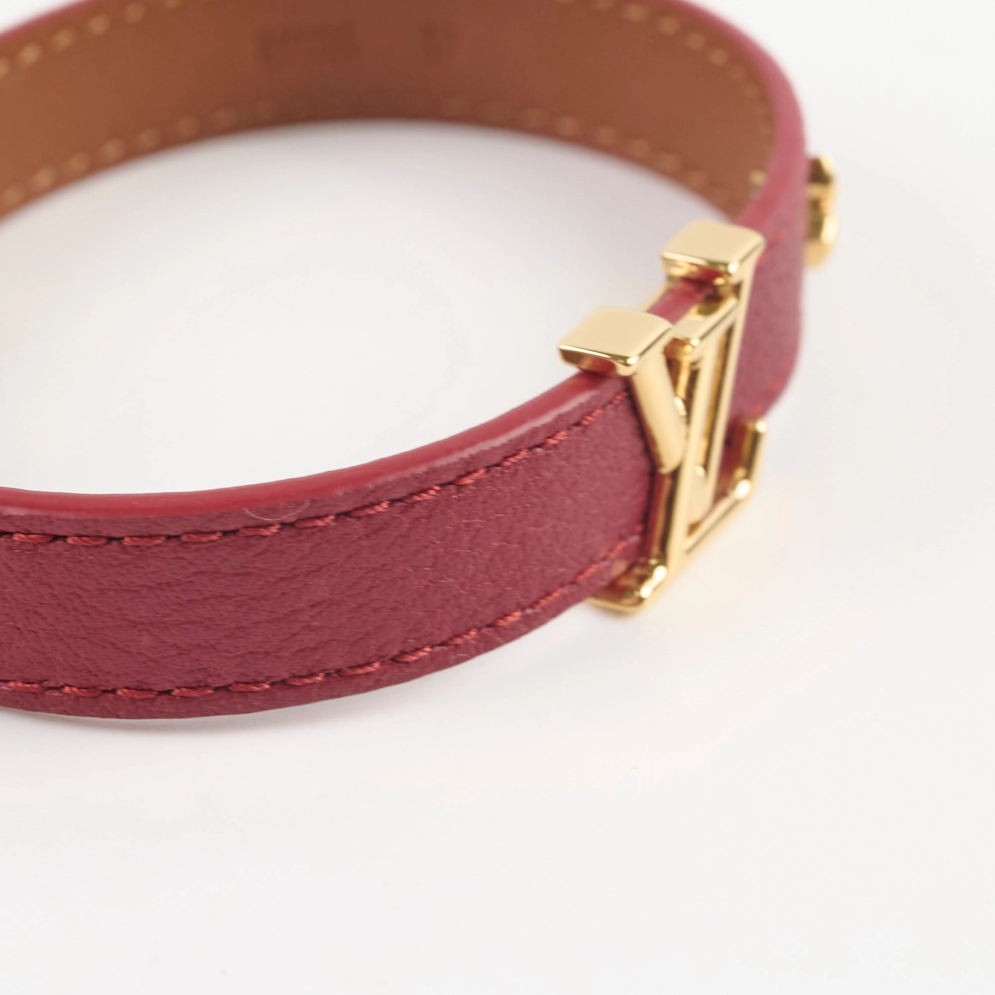 Louis Vuitton Red Leather Bracelet