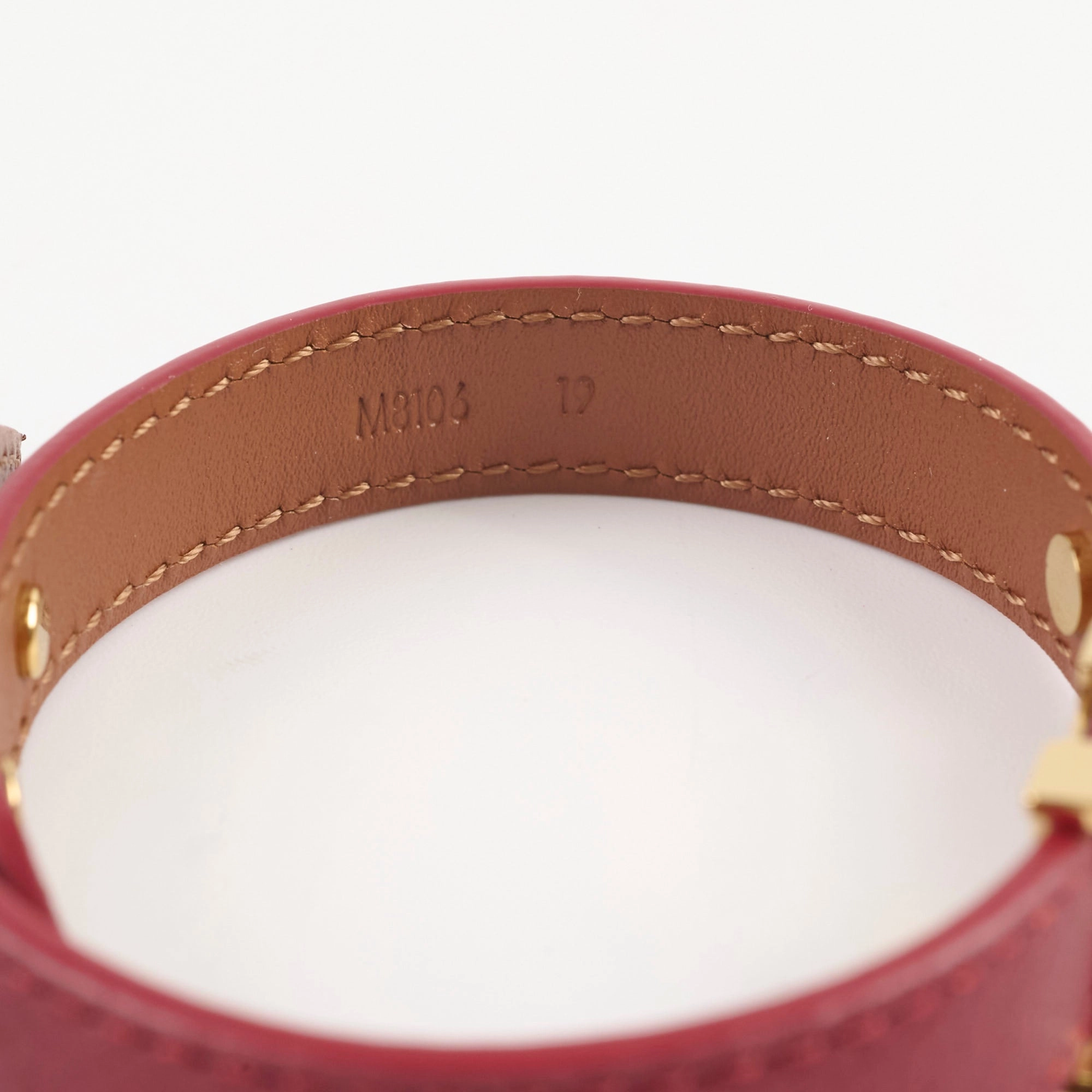 Louis Vuitton Red Leather Bracelet