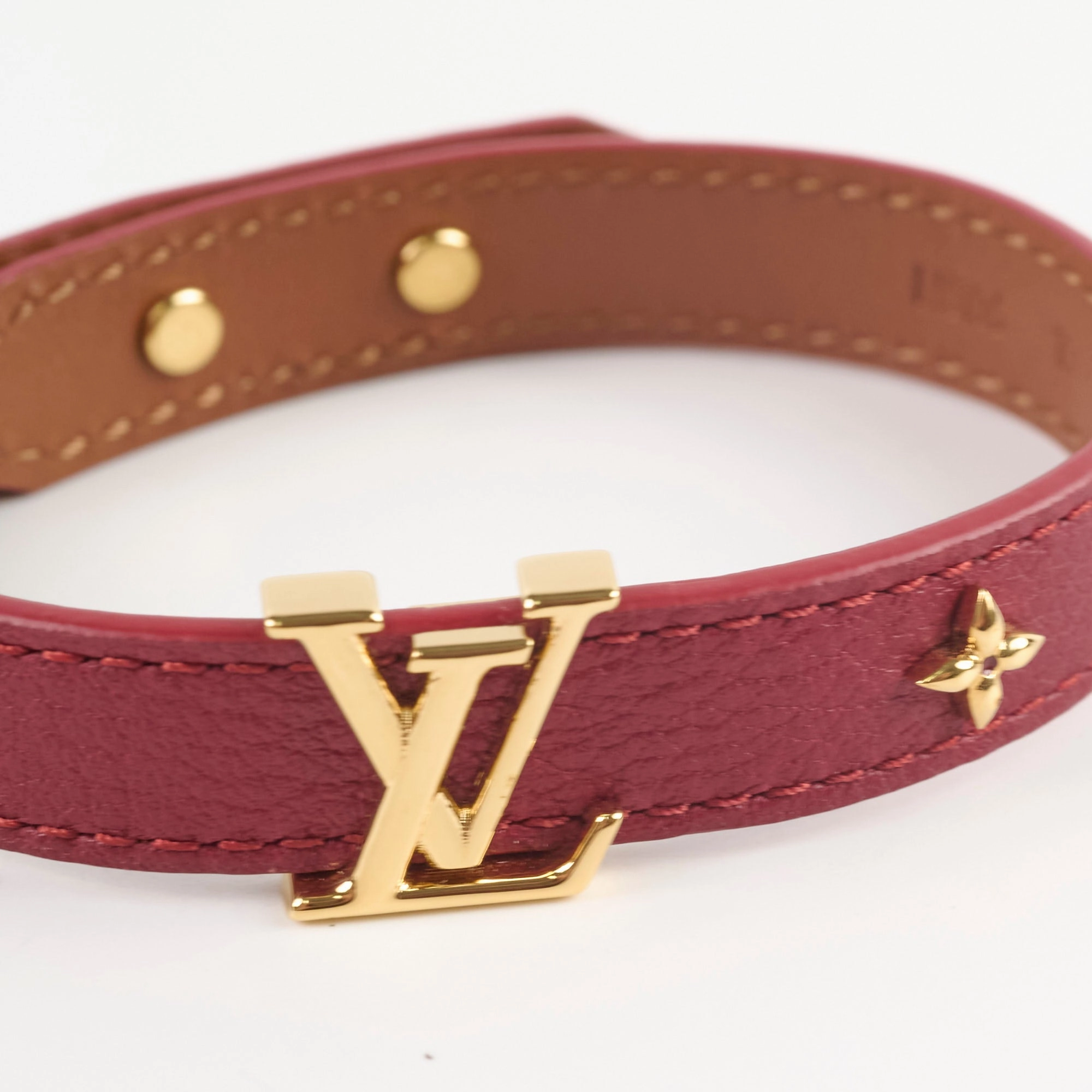 Louis Vuitton Red Leather Bracelet