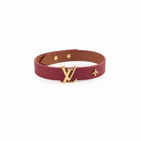 Louis Vuitton Red Leather Bracelet hand-chain-bracelet  