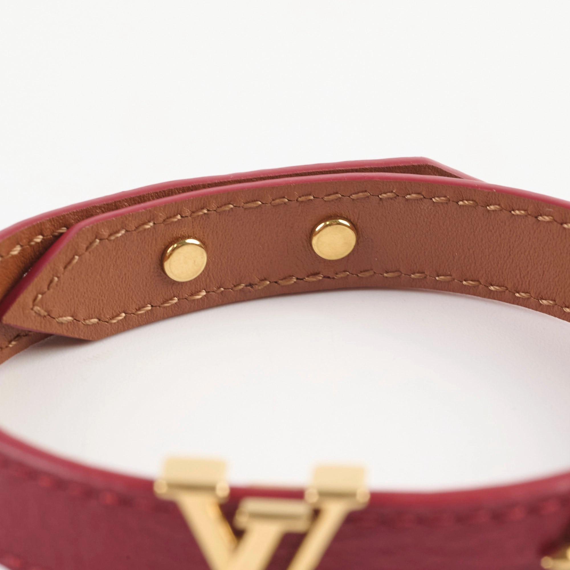 Louis Vuitton Red Leather Bracelet