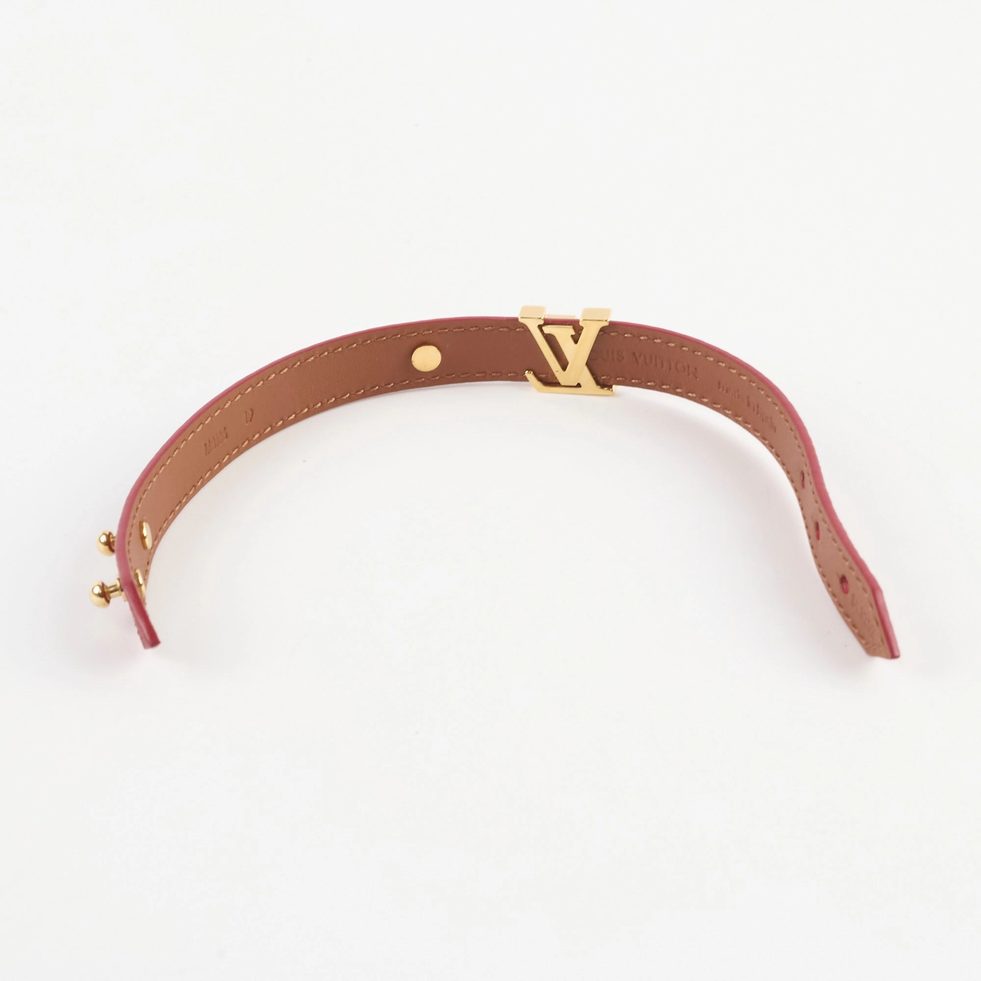 Louis Vuitton Red Leather Bracelet
