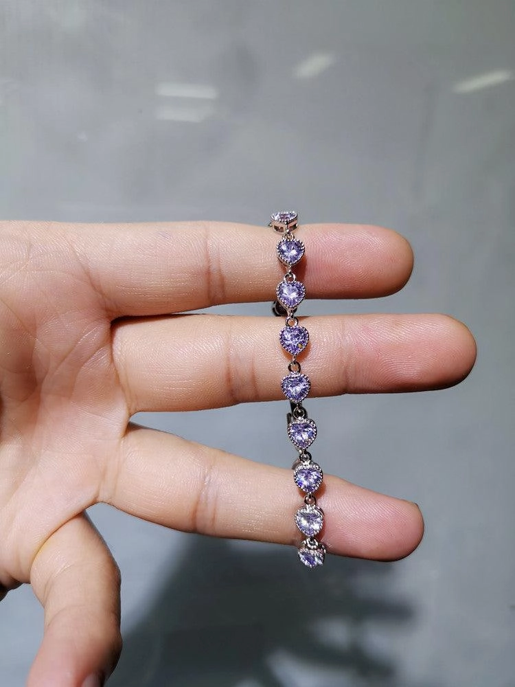 Love AAA Zircon Bracelet Copper Inlaid