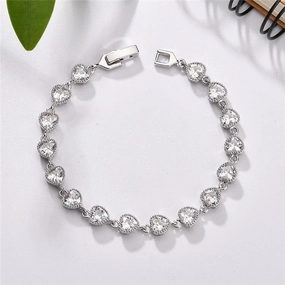 Love AAA Zircon Bracelet Copper Inlaid 