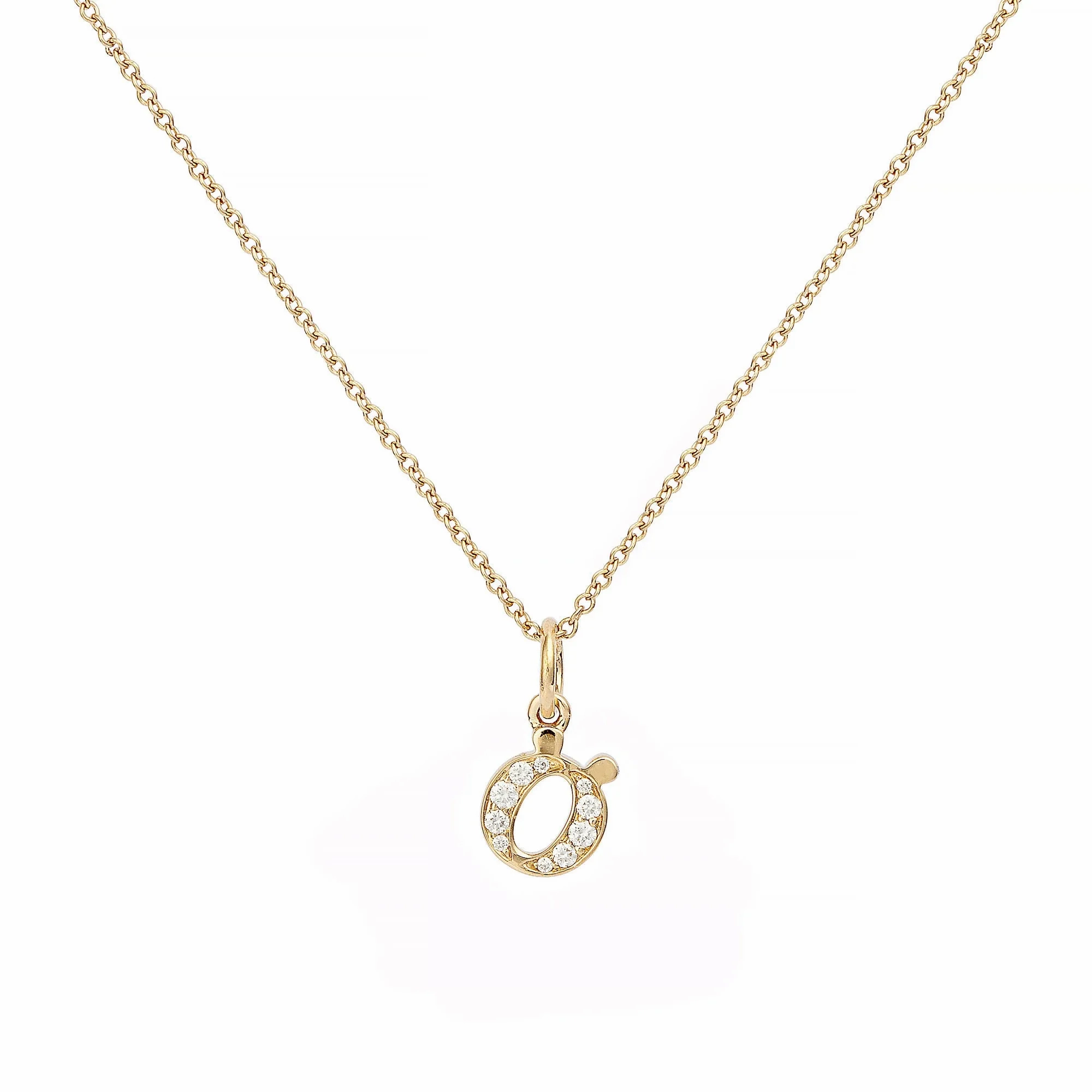 Love Letter ? 18K Gold Necklace w. Diamonds