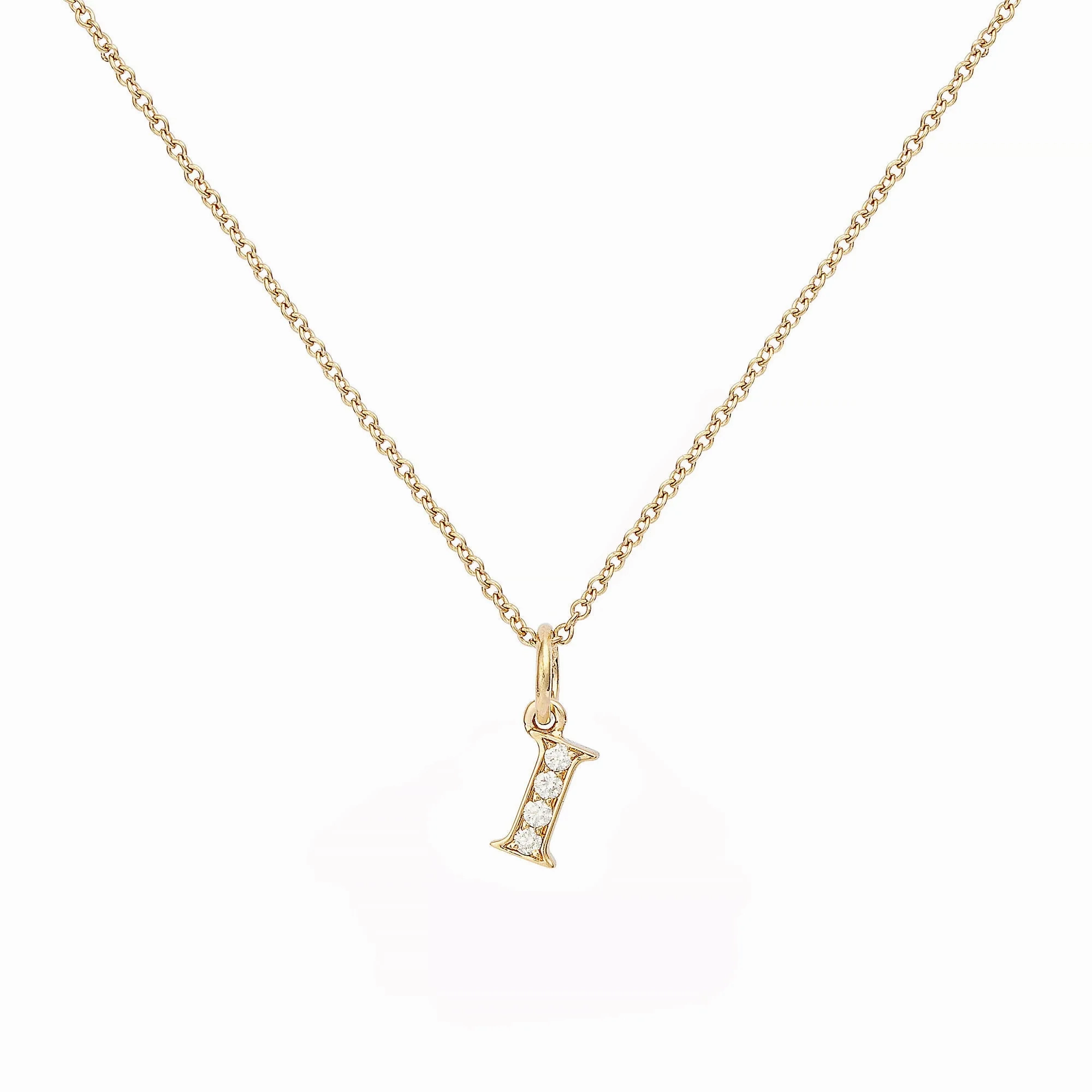 Love Letter I 18K Gold Necklace w. Diamonds