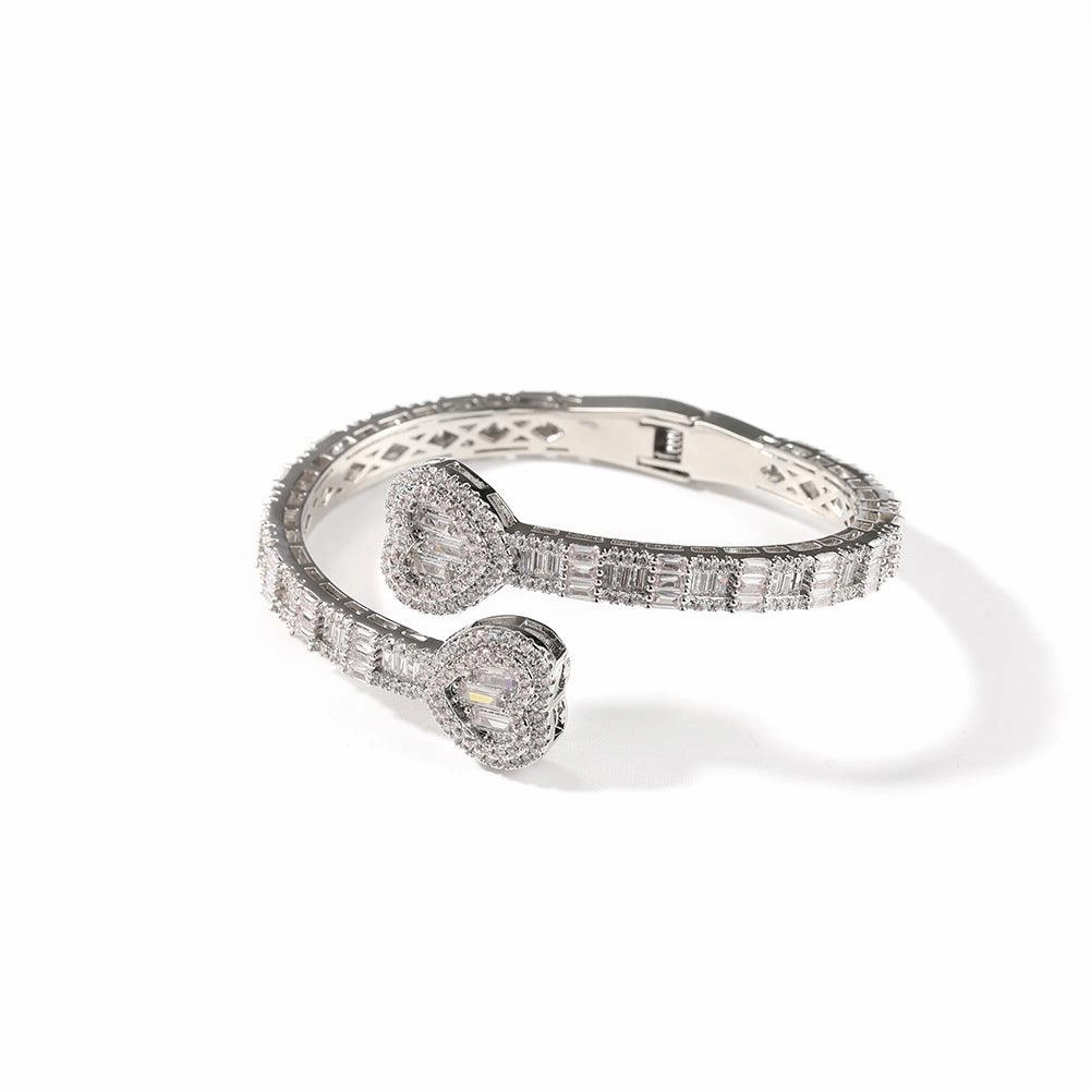 Love Spring Buckle Bracelet Geometric Diamond