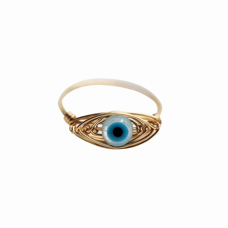 Lover's Eye Ring Is Inlaid With Gold