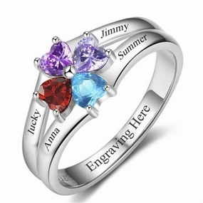 Lovers Rings Silver Rings Female And Male Pair Gift Lettering 