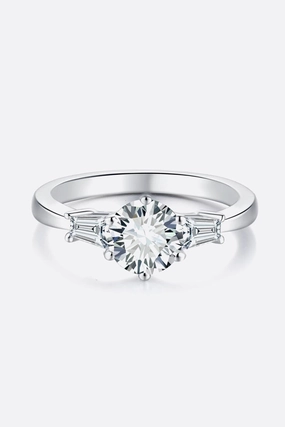 Loyal Love 1 Carat Moissanite Platinum-Plated Ring 