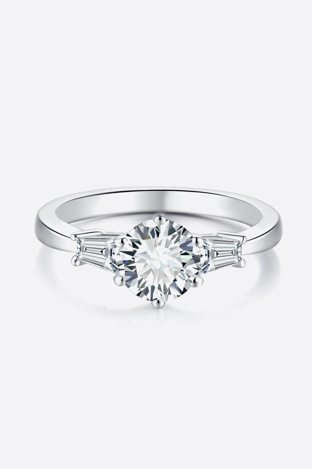 Loyal Love 1 Carat Moissanite Platinum-Plated Ring 