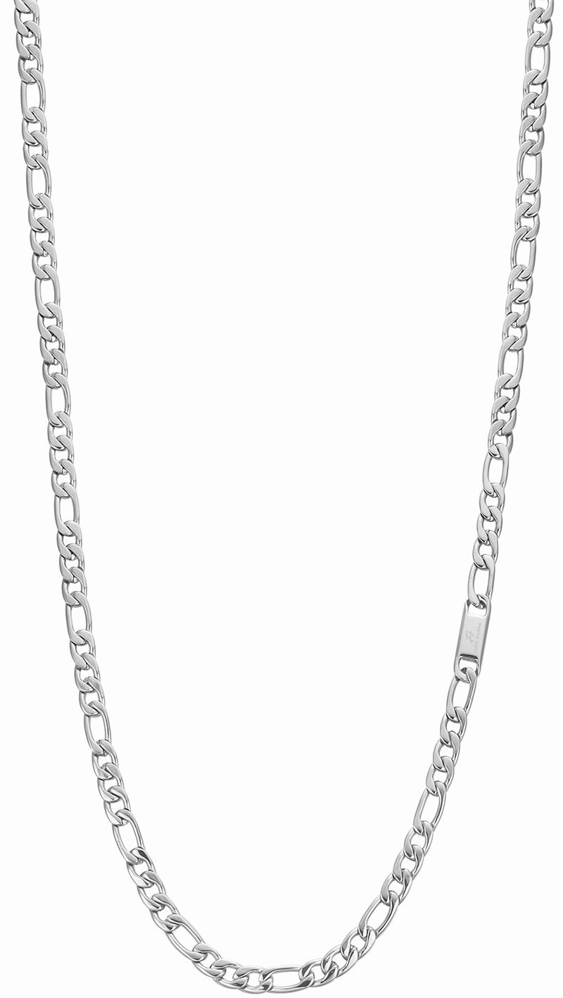 Luca Barra Gents Necklace in Groumette Mesh Steel fashion-jewelry  