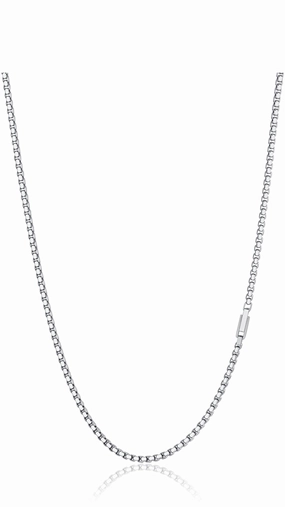 Luca Barra Gents Steel Necklace with Steel Elements fashion-jewelry  