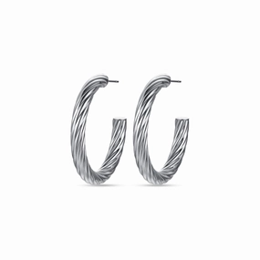 Luca Barra Ladies Earrings With Steel Circles fashion-jewelry  
