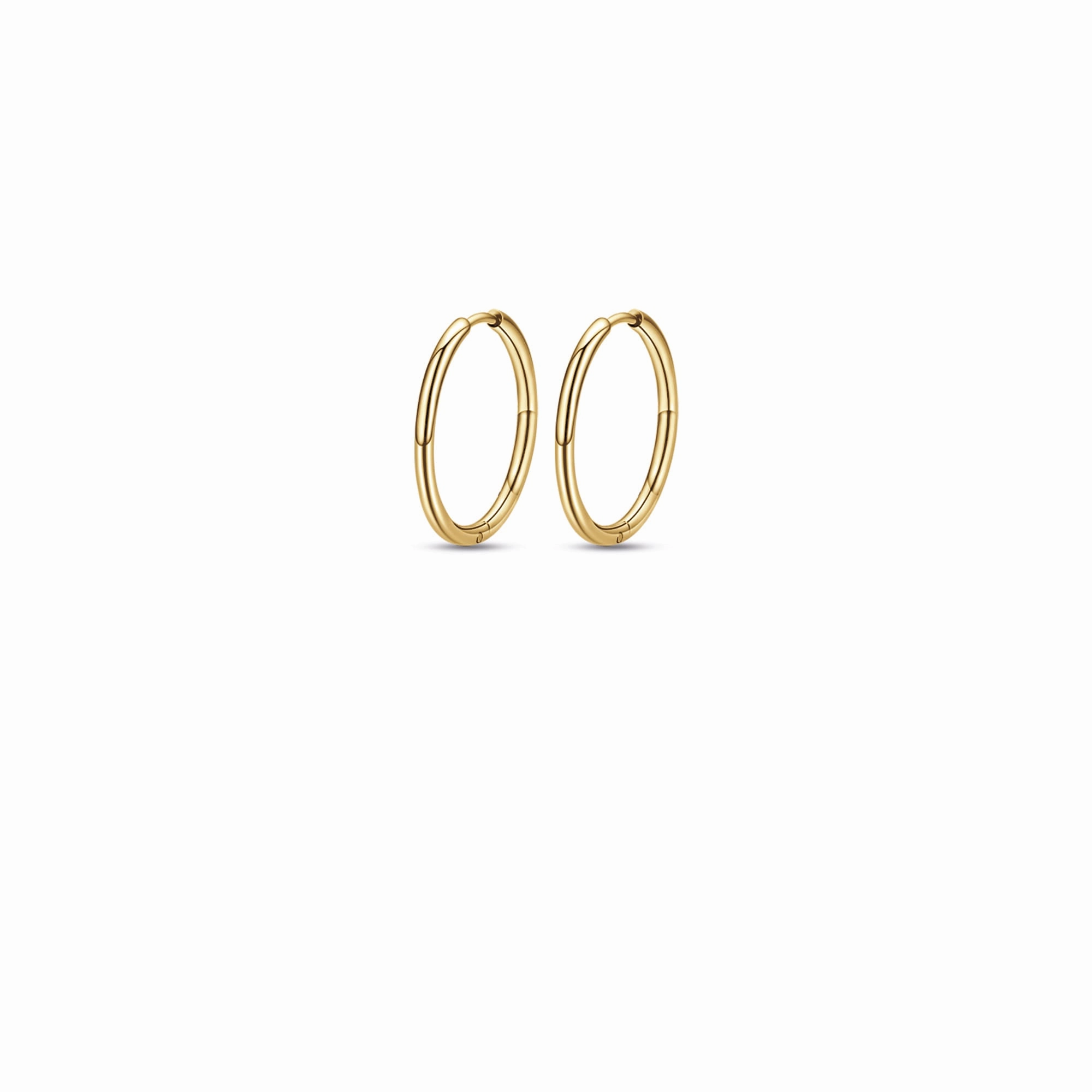 Luca Barra Ladies Hoop Earrings in Golden Steel 24mm fashion-jewelry  