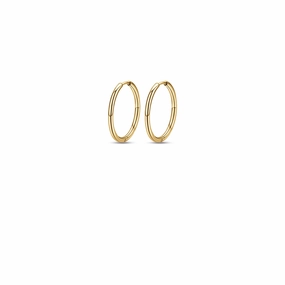 Luca Barra Ladies Hoop Earrings in Golden Steel 24mm 