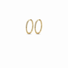 Luca Barra Ladies Hoop Earrings in Golden Steel 24mm fashion-jewelry  