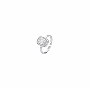 Luca Barra Ladies Ring in Steel with Crystals and Zircon fashion-jewelry  