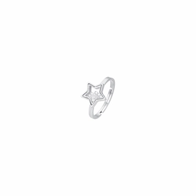 Luca Barra Ladies Ring in Steel with Star and Cubic Zirconia fashion-jewelry  