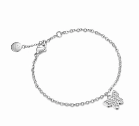 Luca Barra Ladies Steel Bracelet with Butterfly and Crystals fashion-jewelry  