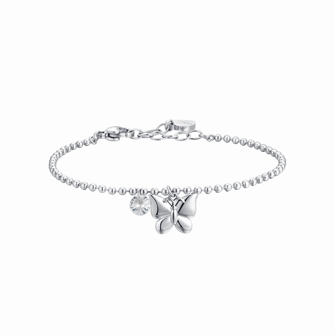 Luca Barra Ladies Steel Bracelet with Butterfly and Zirconia fashion-jewelry  