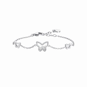 Luca Barra Ladies Steel Bracelet with Butterfly and Zirconia fashion-jewelry  