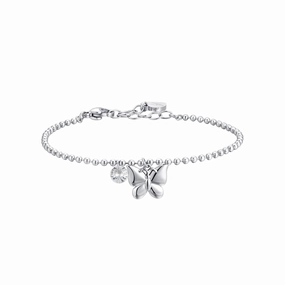 Luca Barra Ladies Steel Bracelet with Butterfly and Zirconia fashion-jewelry  