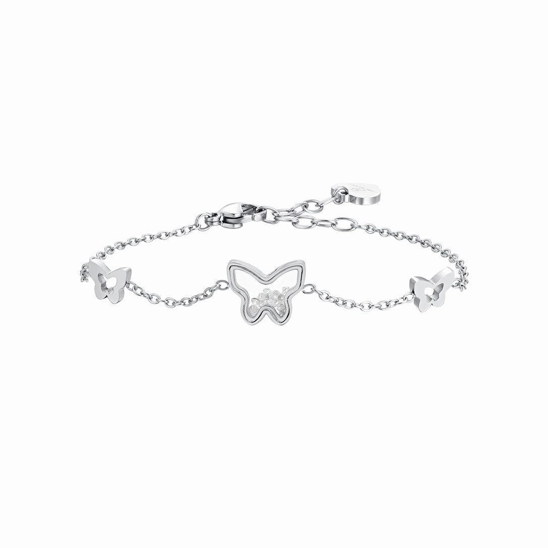 Luca Barra Ladies Steel Bracelet with Butterfly and Zirconia fashion-jewelry  