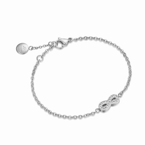Luca Barra Ladies Steel Bracelet with Infinity and Crystals fashion-jewelry  