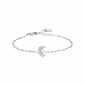 Luca Barra Ladies Steel Bracelet with Moon and Crystals fashion-jewelry  