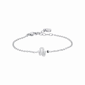 Luca Barra Ladies Steel Bracelet with Snake and Crystals fashion-jewelry  