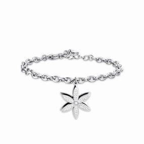 Luca Barra Ladies Steel Bracelet with Spinning Flower of Life fashion-jewelry  