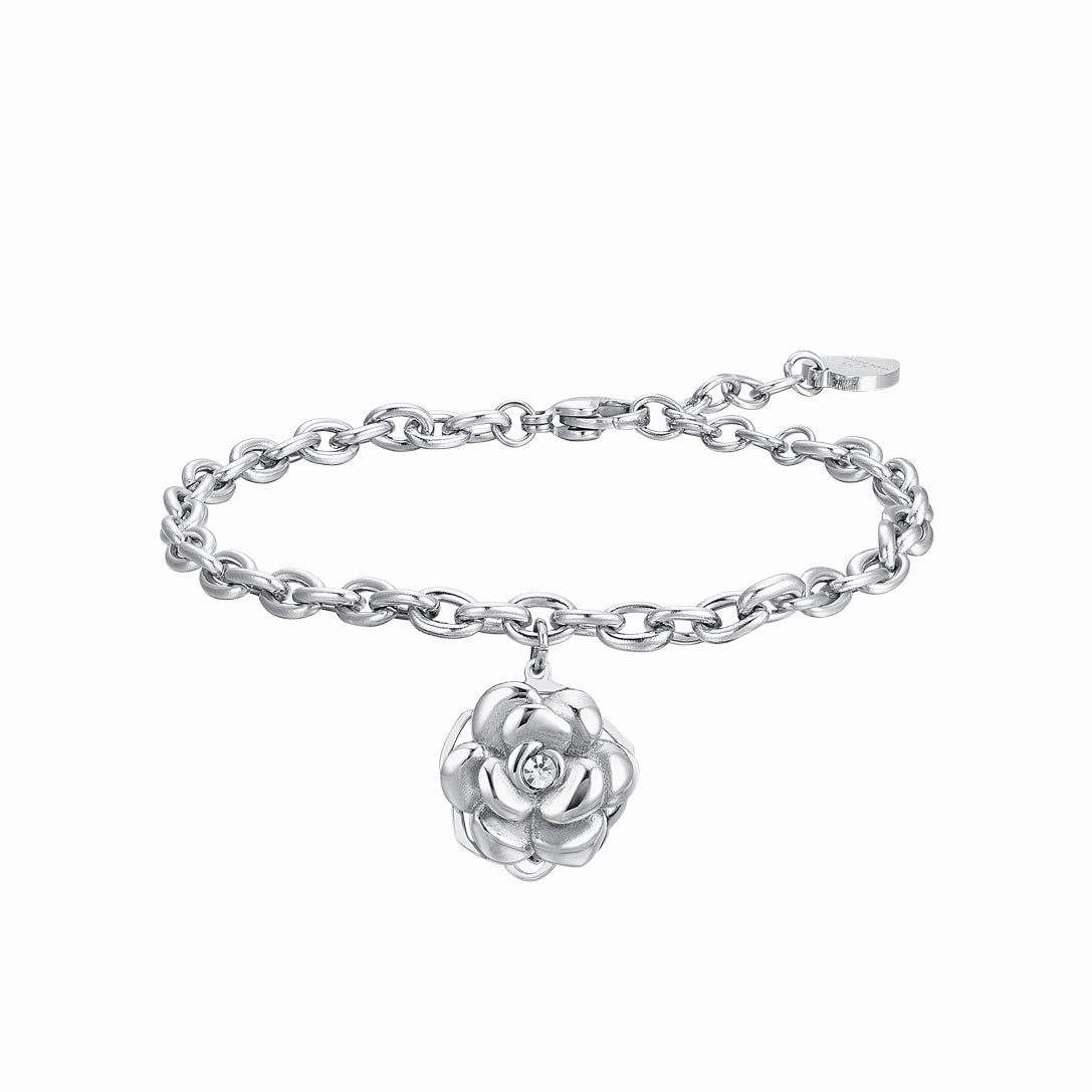 Luca Barra Ladies Steel Bracelet with Spinning Rose fashion-jewelry  