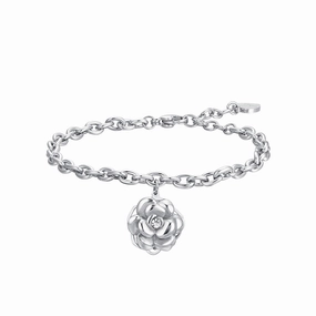 Luca Barra Ladies Steel Bracelet with Spinning Rose fashion-jewelry  