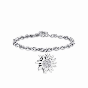 Luca Barra Ladies Steel Bracelet with Spinning Sun fashion-jewelry  