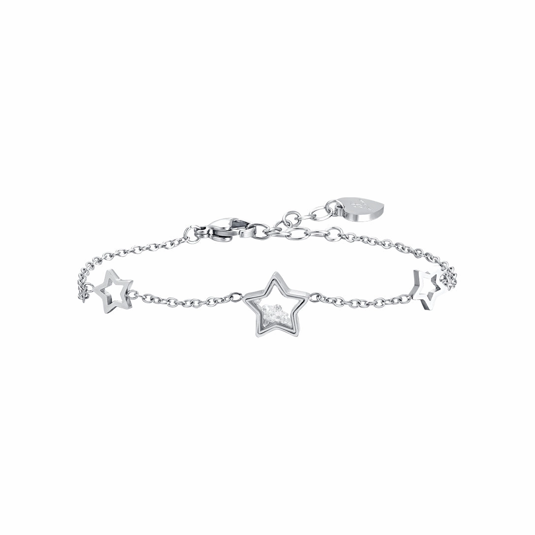 Luca Barra Ladies Steel Bracelet with Stars and Zirconia fashion-jewelry  