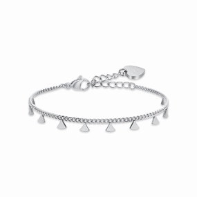 Luca Barra Ladies Steel Bracelet with Triangles fashion-jewelry  