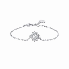 Luca Barra Ladies Steel Bracelet with White Crystal and Zirconia fashion-jewelry  